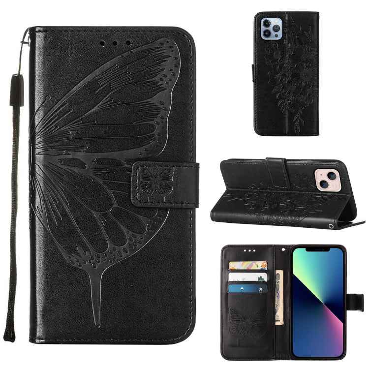 Embossed Butterfly Leather Phone Case, For iPhone 16 Pro, For iPhone 16 Plus, For iPhone 16, For iPhone 15 Pro Max, For iPhone 15 Pro, For iPhone 15 Plus