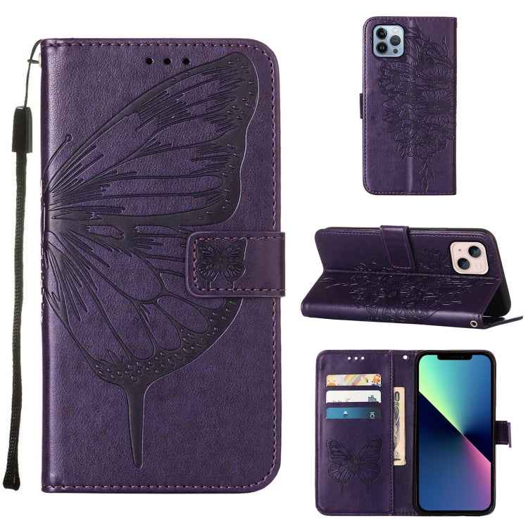 Embossed Butterfly Leather Phone Case, For iPhone 16 Pro, For iPhone 16 Plus, For iPhone 16, For iPhone 15 Pro Max, For iPhone 15 Pro, For iPhone 15 Plus