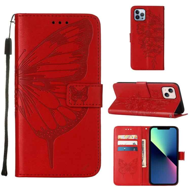 Embossed Butterfly Leather Phone Case, For iPhone 16 Pro, For iPhone 16 Plus, For iPhone 16, For iPhone 15 Pro Max, For iPhone 15 Pro, For iPhone 15 Plus