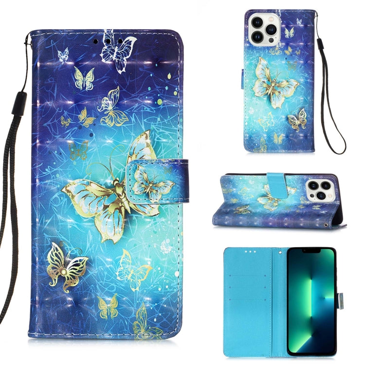 3D Painting Horizontal Flip Leather Phone Case, For iPhone 16 Pro, For iPhone 16 Plus, For iPhone 16, For iPhone 15 Pro Max, For iPhone 15 Pro, For iPhone 15 Plus