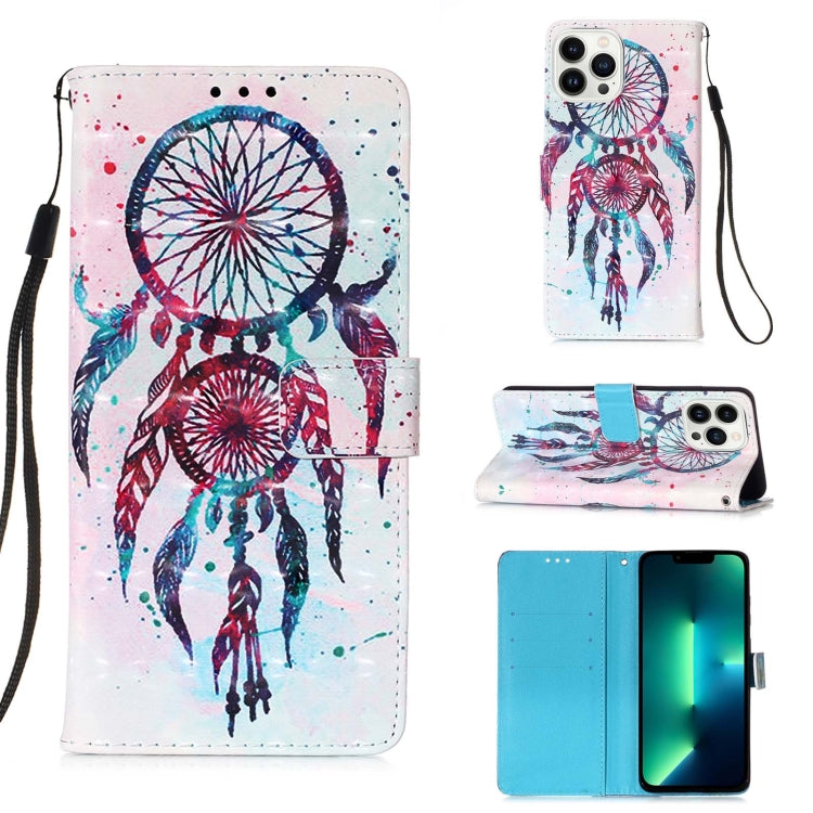 3D Painting Horizontal Flip Leather Phone Case, For iPhone 16 Pro, For iPhone 16 Plus, For iPhone 16, For iPhone 15 Pro Max, For iPhone 15 Pro, For iPhone 15 Plus