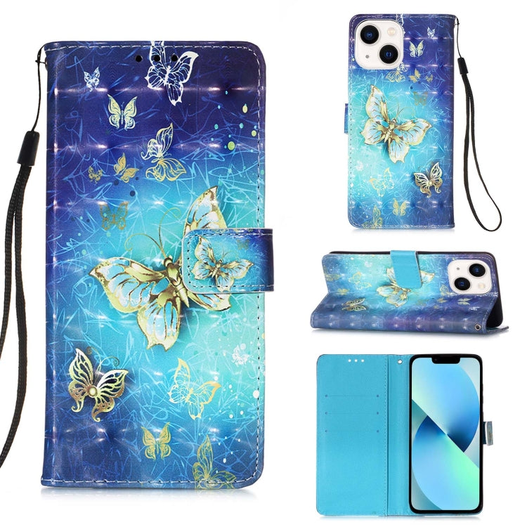 3D Painting Horizontal Flip Leather Phone Case, For iPhone 16 Pro, For iPhone 16 Plus, For iPhone 16, For iPhone 15 Pro Max, For iPhone 15 Pro, For iPhone 15 Plus