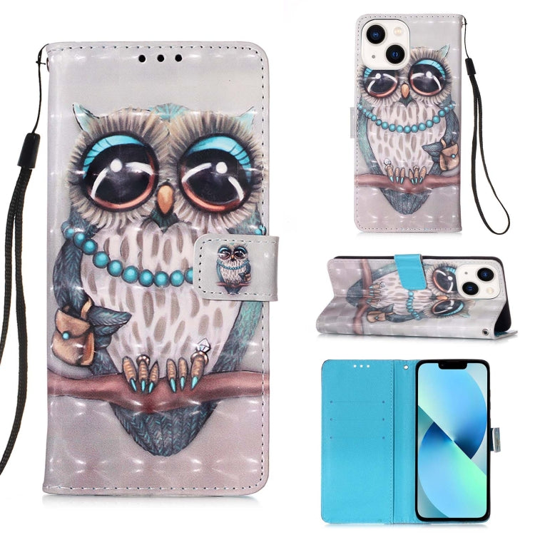 3D Painting Horizontal Flip Leather Phone Case, For iPhone 16 Pro, For iPhone 16 Plus, For iPhone 16, For iPhone 15 Pro Max, For iPhone 15 Pro, For iPhone 15 Plus
