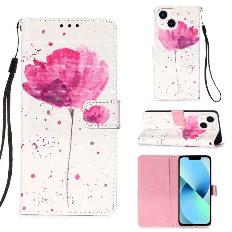 3D Painting Horizontal Flip Leather Phone Case, For iPhone 15, For iPod Touch 7 / 6 / 5