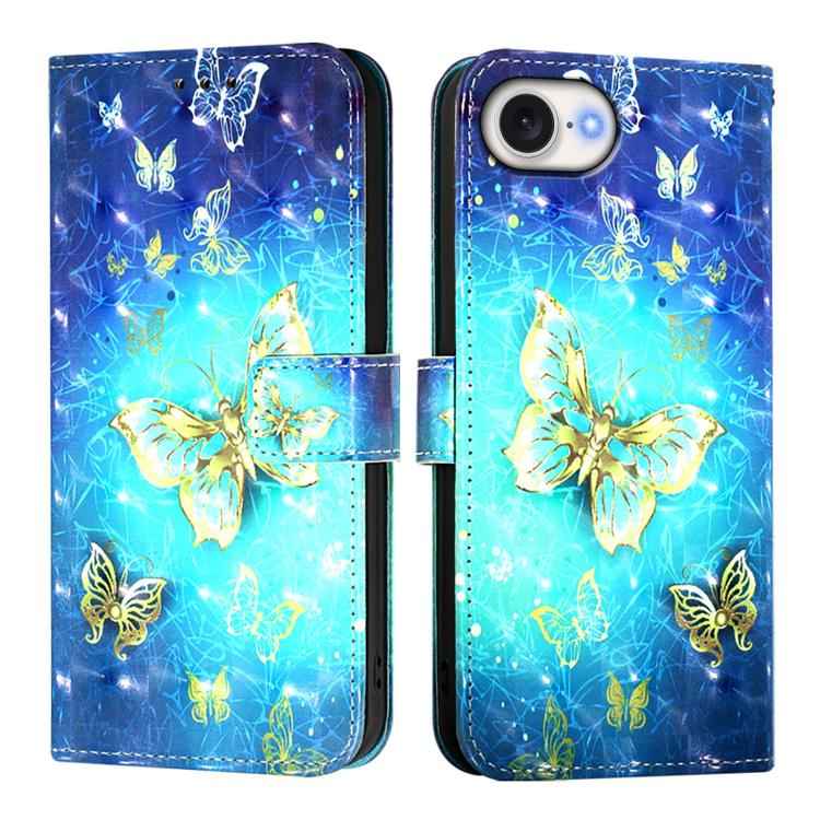 3D Painting Horizontal Flip Leather Phone Case, For iPhone 17e / 16e, For iPhone 17 Pro Max, For iPhone 17 Pro, For iPhone 17, For iPhone Air, For iPhone 16 Pro Max