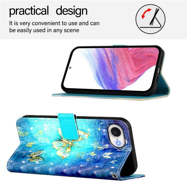 3D Painting Horizontal Flip Leather Phone Case, For iPhone 17e / 16e, For iPhone 17 Pro Max, For iPhone 17 Pro, For iPhone 17, For iPhone Air, For iPhone 16 Pro Max
