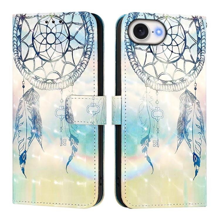 3D Painting Horizontal Flip Leather Phone Case, For iPhone 17e / 16e, For iPhone 17 Pro Max, For iPhone 17 Pro, For iPhone 17, For iPhone Air, For iPhone 16 Pro Max