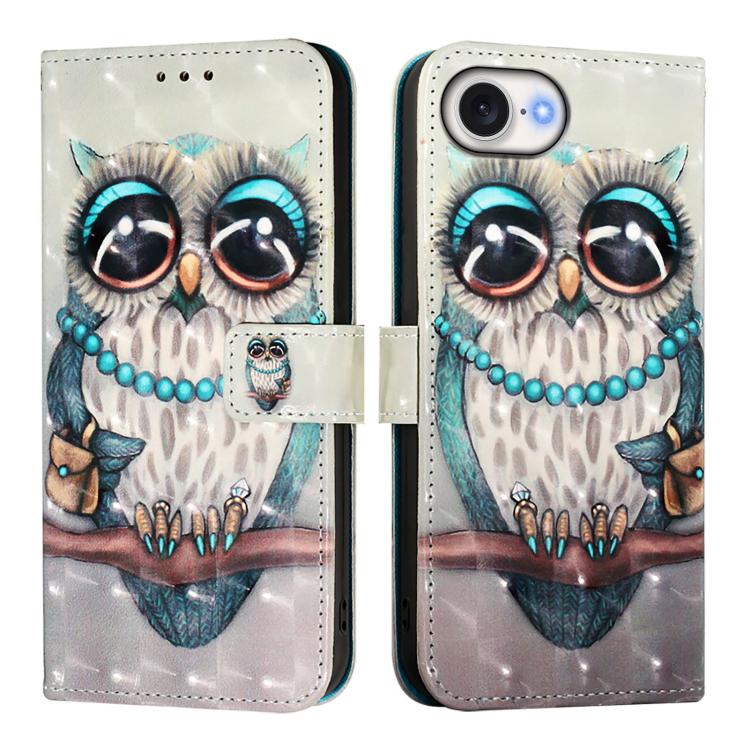 3D Painting Horizontal Flip Leather Phone Case, For iPhone 17e / 16e, For iPhone 17 Pro Max, For iPhone 17 Pro, For iPhone 17, For iPhone Air, For iPhone 16 Pro Max