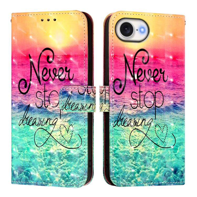 3D Painting Horizontal Flip Leather Phone Case, For iPhone 17e / 16e, For iPhone 17 Pro Max, For iPhone 17 Pro, For iPhone 17, For iPhone Air, For iPhone 16 Pro Max