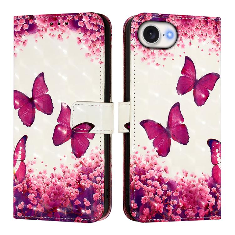 3D Painting Horizontal Flip Leather Phone Case, For iPhone 17e / 16e, For iPhone 17 Pro Max, For iPhone 17 Pro, For iPhone 17, For iPhone Air, For iPhone 16 Pro Max