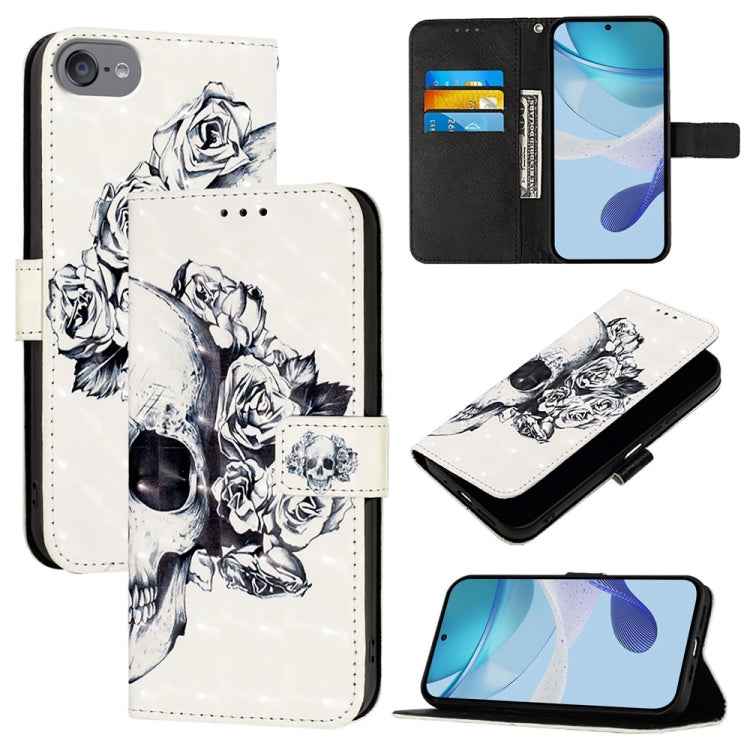 3D Painting Horizontal Flip Leather Phone Case, For iPhone 15, For iPod Touch 7 / 6 / 5