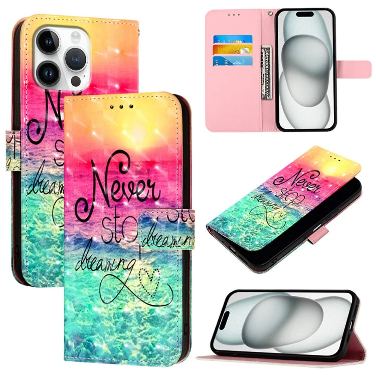 3D Painting Horizontal Flip Leather Phone Case, For iPhone 17e / 16e, For iPhone 17 Pro Max, For iPhone 17 Pro, For iPhone 17, For iPhone Air, For iPhone 16 Pro Max