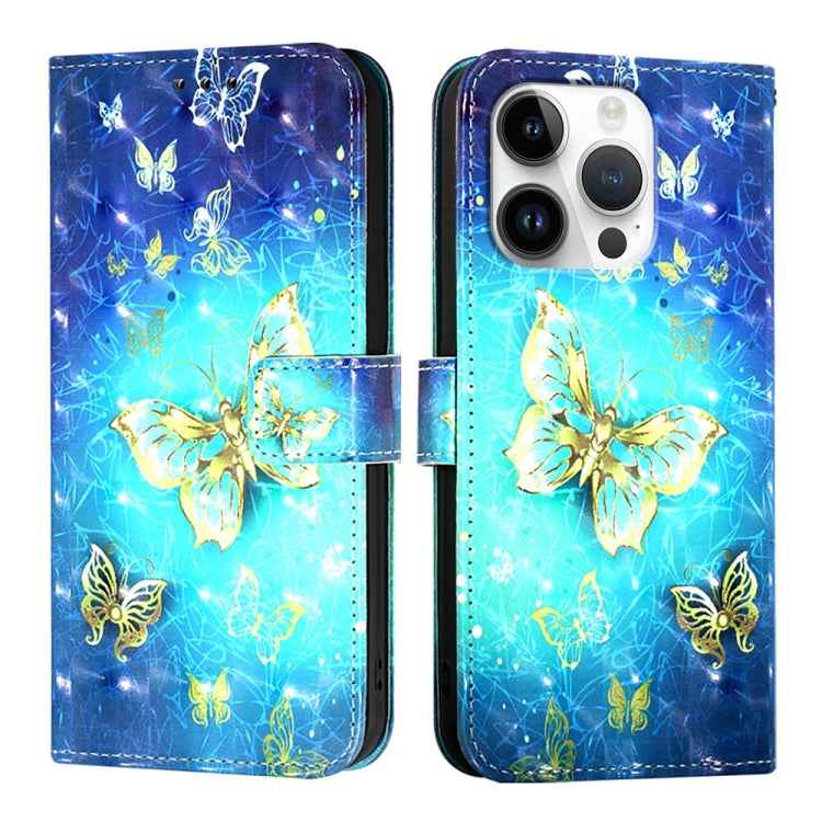 3D Painting Horizontal Flip Leather Phone Case, For iPhone 16 Pro, For iPhone 16 Plus, For iPhone 16, For iPhone 15 Pro Max, For iPhone 15 Pro, For iPhone 15 Plus