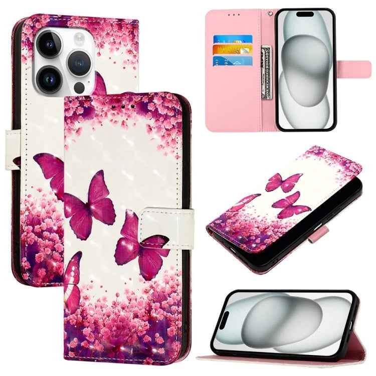 3D Painting Horizontal Flip Leather Phone Case, For iPhone 16 Pro, For iPhone 16 Plus, For iPhone 16, For iPhone 15 Pro Max, For iPhone 15 Pro, For iPhone 15 Plus