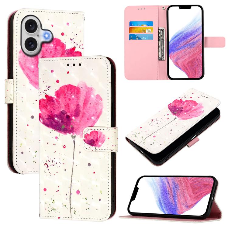 3D Painting Horizontal Flip Leather Phone Case, For iPhone 17e / 16e, For iPhone 17 Pro Max, For iPhone 17 Pro, For iPhone 17, For iPhone Air, For iPhone 16 Pro Max