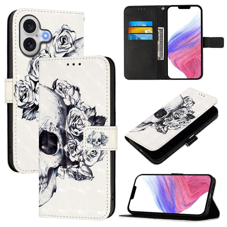 3D Painting Horizontal Flip Leather Phone Case, For iPhone 17e / 16e, For iPhone 17 Pro Max, For iPhone 17 Pro, For iPhone 17, For iPhone Air, For iPhone 16 Pro Max