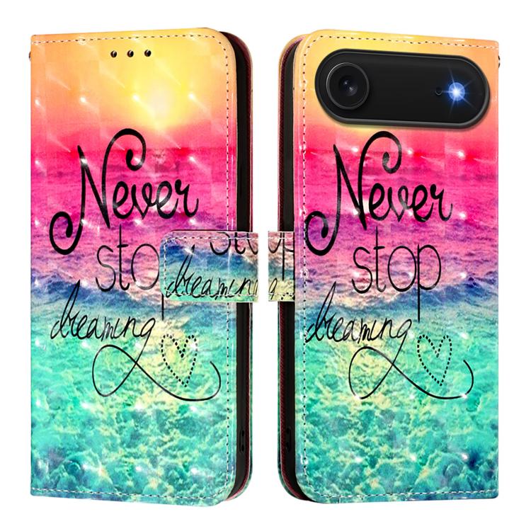 3D Painting Horizontal Flip Leather Phone Case, For iPhone 17e / 16e, For iPhone 17 Pro Max, For iPhone 17 Pro, For iPhone 17, For iPhone Air, For iPhone 16 Pro Max