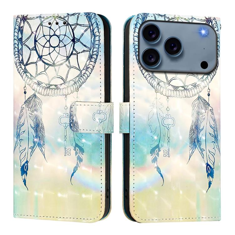 3D Painting Horizontal Flip Leather Phone Case, For iPhone 17e / 16e, For iPhone 17 Pro Max, For iPhone 17 Pro, For iPhone 17, For iPhone Air, For iPhone 16 Pro Max