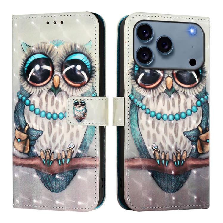 3D Painting Horizontal Flip Leather Phone Case, For iPhone 17e / 16e, For iPhone 17 Pro Max, For iPhone 17 Pro, For iPhone 17, For iPhone Air, For iPhone 16 Pro Max