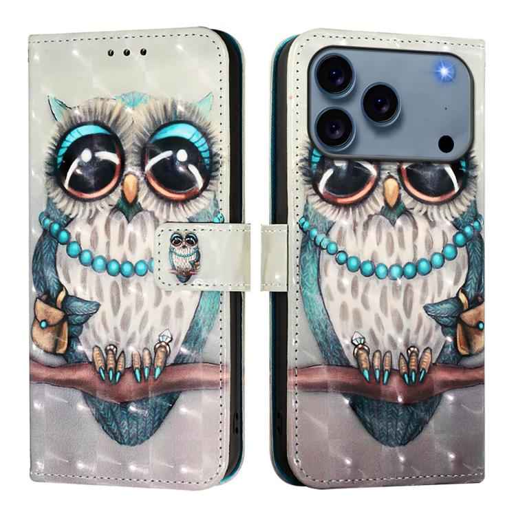 3D Painting Horizontal Flip Leather Phone Case, For iPhone 17e / 16e, For iPhone 17 Pro Max, For iPhone 17 Pro, For iPhone 17, For iPhone Air, For iPhone 16 Pro Max