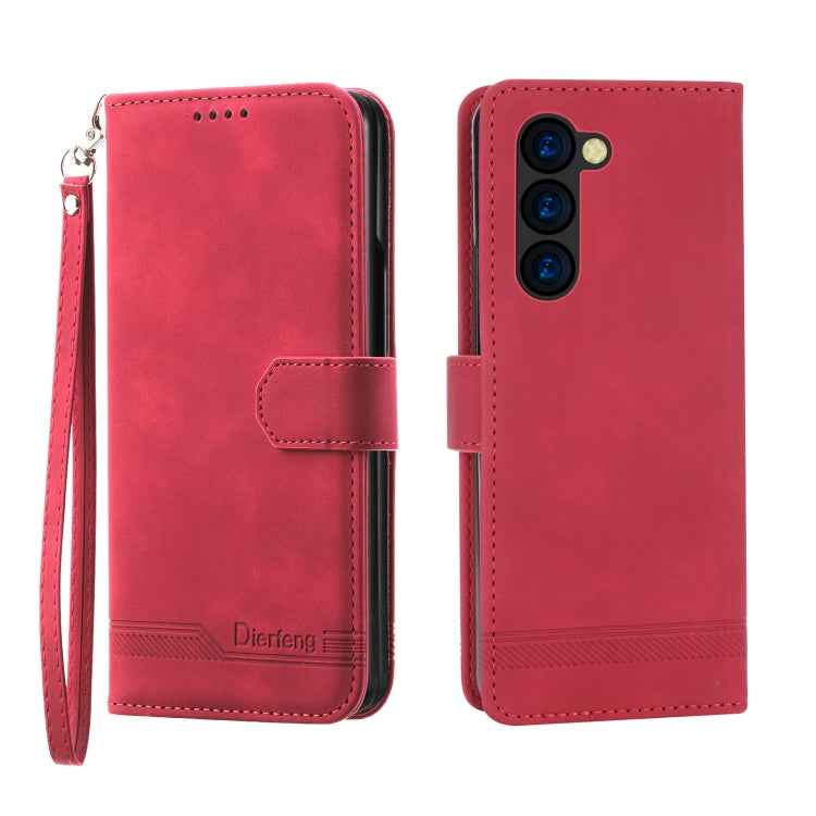 Dierfeng Dream Line TPU + PU Leather Phone Case, For Samsung Galaxy Z Flip6 / Flip7 FE, For Samsung Galaxy Z Fold6, For Samsung Galaxy Z Fold5, For Samsung Galaxy Z Flip5
