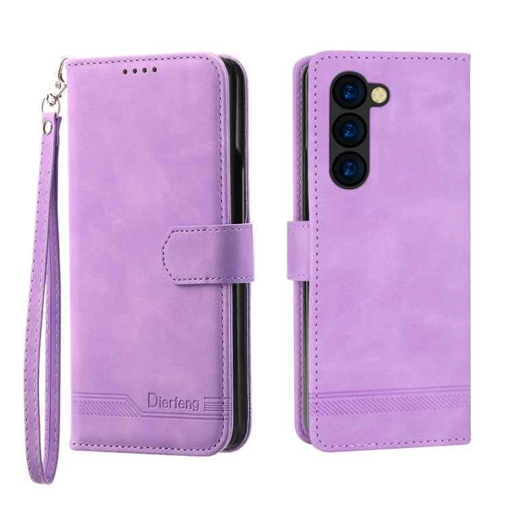 Dierfeng Dream Line TPU + PU Leather Phone Case, For Samsung Galaxy Z Flip6 / Flip7 FE, For Samsung Galaxy Z Fold6, For Samsung Galaxy Z Fold5, For Samsung Galaxy Z Flip5
