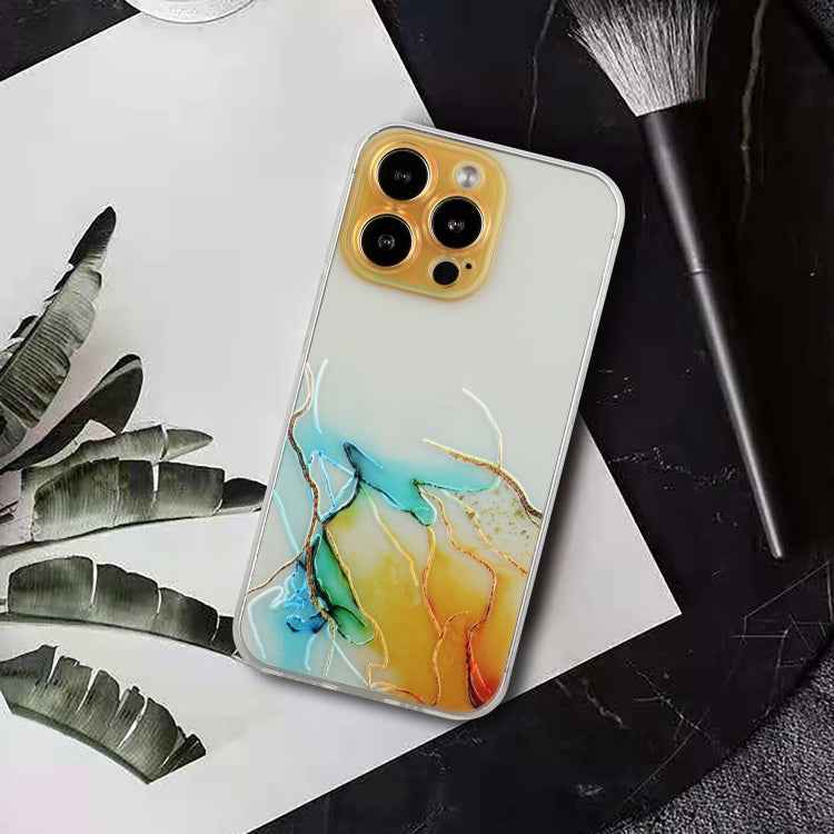 Hollow Marble Pattern TPU Straight Edge Phone Case