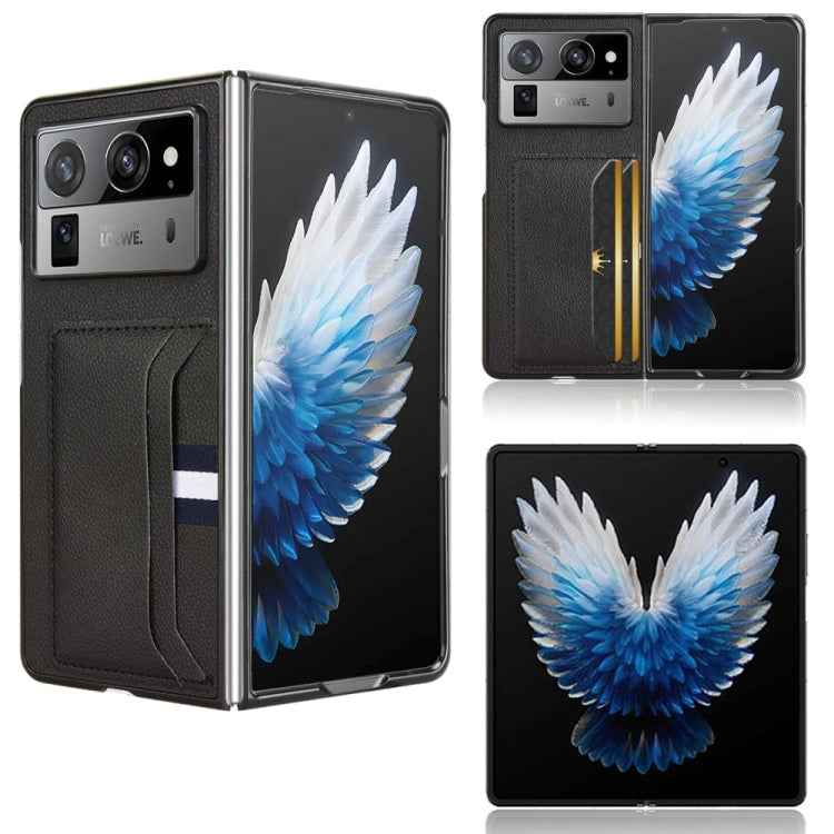 Litchi Texture Card Slots Back Cover Phone Case, For Tecno Phantom V Flip2, For Tecno Phantom V Fold2, For Tecno Phantom V Fold