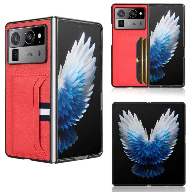 Litchi Texture Card Slots Back Cover Phone Case, For Tecno Phantom V Flip2, For Tecno Phantom V Fold2, For Tecno Phantom V Fold