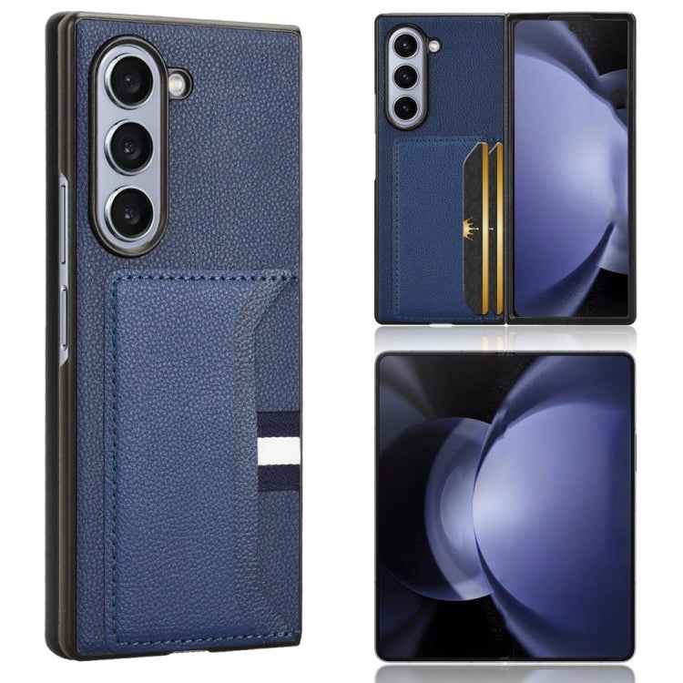 Litchi Texture Card Slots Back Cover Phone Case, For Samsung Galaxy Z Flip7 FE / Z Flip6, For Samsung Galaxy Z Fold7 5G, For Samsung Galaxy Z Flip7 5G, For Samsung Galaxy Z Fold6, For Samsung Galaxy Z Fold5, For Samsung Galaxy Z Flip5