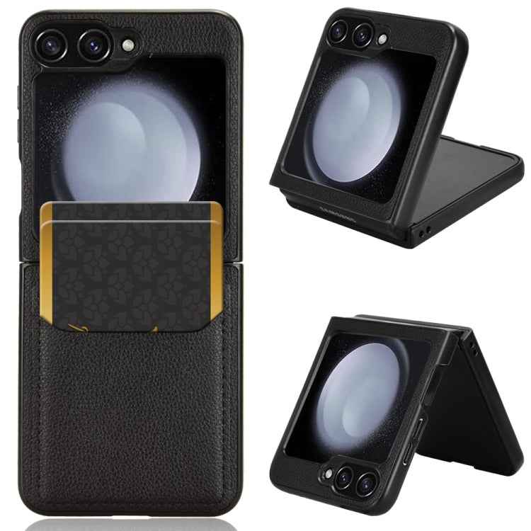 Litchi Texture Card Slots Back Cover Phone Case, For Samsung Galaxy Z Flip7 FE / Z Flip6, For Samsung Galaxy Z Fold7 5G, For Samsung Galaxy Z Flip7 5G, For Samsung Galaxy Z Fold6, For Samsung Galaxy Z Fold5, For Samsung Galaxy Z Flip5