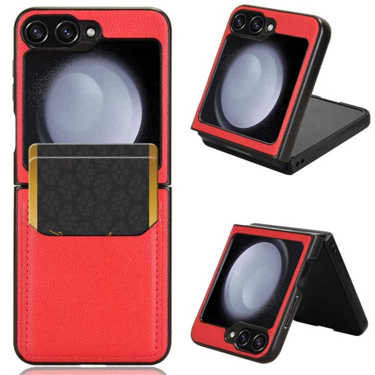 Litchi Texture Card Slots Back Cover Phone Case, For Samsung Galaxy Z Flip7 FE / Z Flip6, For Samsung Galaxy Z Fold7 5G, For Samsung Galaxy Z Flip7 5G, For Samsung Galaxy Z Fold6, For Samsung Galaxy Z Fold5, For Samsung Galaxy Z Flip5