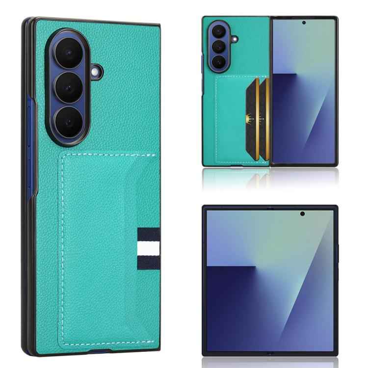 Litchi Texture Card Slots Back Cover Phone Case, For Samsung Galaxy Z Flip7 FE / Z Flip6, For Samsung Galaxy Z Fold7 5G, For Samsung Galaxy Z Flip7 5G, For Samsung Galaxy Z Fold6, For Samsung Galaxy Z Fold5, For Samsung Galaxy Z Flip5