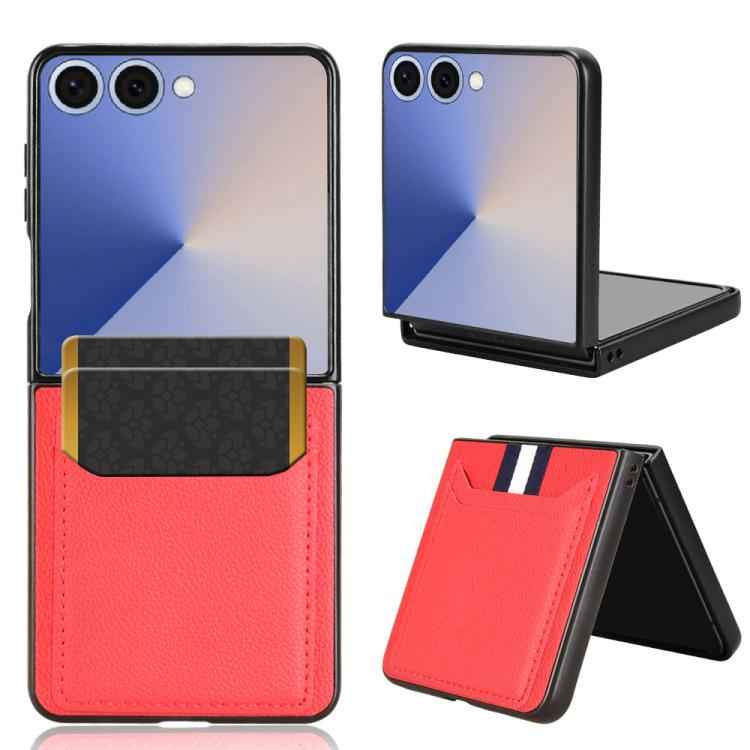 Litchi Texture Card Slots Back Cover Phone Case, For Samsung Galaxy Z Flip7 FE / Z Flip6, For Samsung Galaxy Z Fold7 5G, For Samsung Galaxy Z Flip7 5G, For Samsung Galaxy Z Fold6, For Samsung Galaxy Z Fold5, For Samsung Galaxy Z Flip5