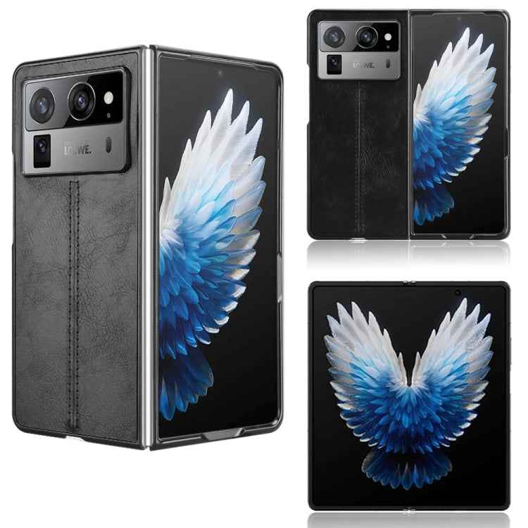 Cow Pattern Sewing Back Cover Phone Case, For Tecno Phantom V Flip2, For Tecno Phantom V Fold2, For Tecno Phantom V Flip, For Tecno Phantom V Fold