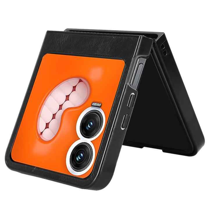 Cow Pattern Sewing Back Cover Phone Case, For Tecno Phantom V Flip2, For Tecno Phantom V Fold2, For Tecno Phantom V Flip, For Tecno Phantom V Fold