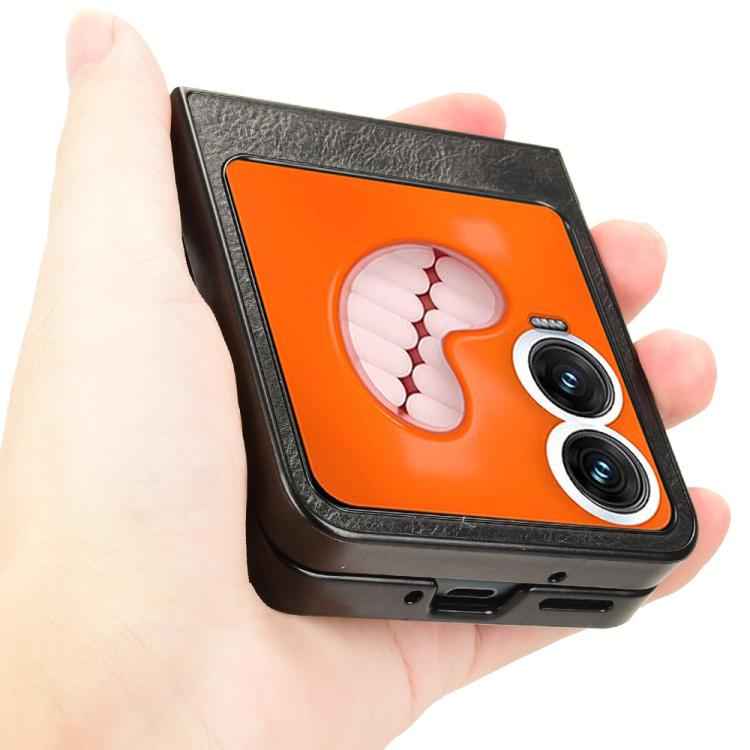 Cow Pattern Sewing Back Cover Phone Case, For Tecno Phantom V Flip2, For Tecno Phantom V Fold2, For Tecno Phantom V Flip, For Tecno Phantom V Fold