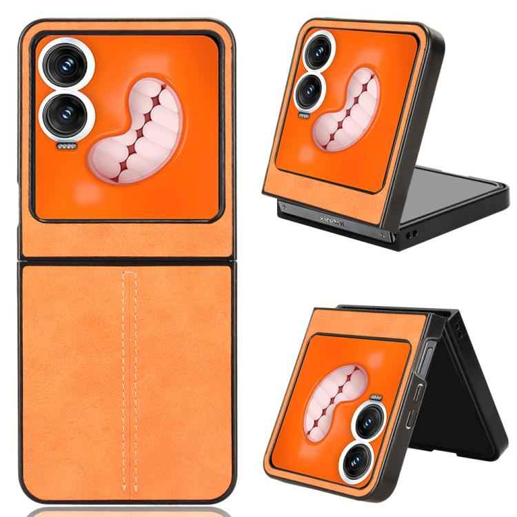 Cow Pattern Sewing Back Cover Phone Case, For Tecno Phantom V Flip2, For Tecno Phantom V Fold2, For Tecno Phantom V Flip, For Tecno Phantom V Fold