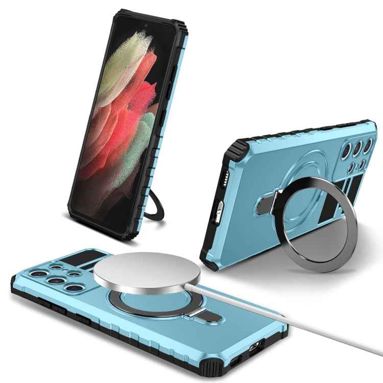 MagSafe Magnetic Holder Phone Case, For Samsung Galaxy S21+ 5G, For Samsung Galaxy S21 Ultra 5G, For Samsung Galaxy Note20 Ultra