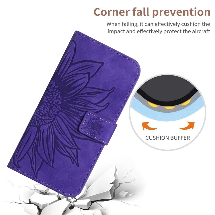 Skin Feel Sun Flower Embossed Leather Phone Case with Lanyard, For OnePlus Nord CE4, For OnePlus 12R 5G Global, For OnePlus 12 5G Global, For OnePlus Nord CE 3 Lite