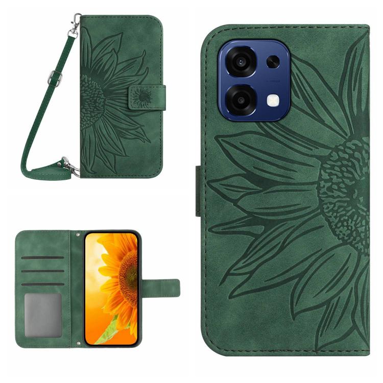 Skin Feel Sun Flower Embossed Leather Phone Case with Lanyard, For OnePlus Nord 6 5G, For OnePlus 15R, For OnePlus 15 5G, For OnePlus Nord 5 5G / Ace 5 Ultra