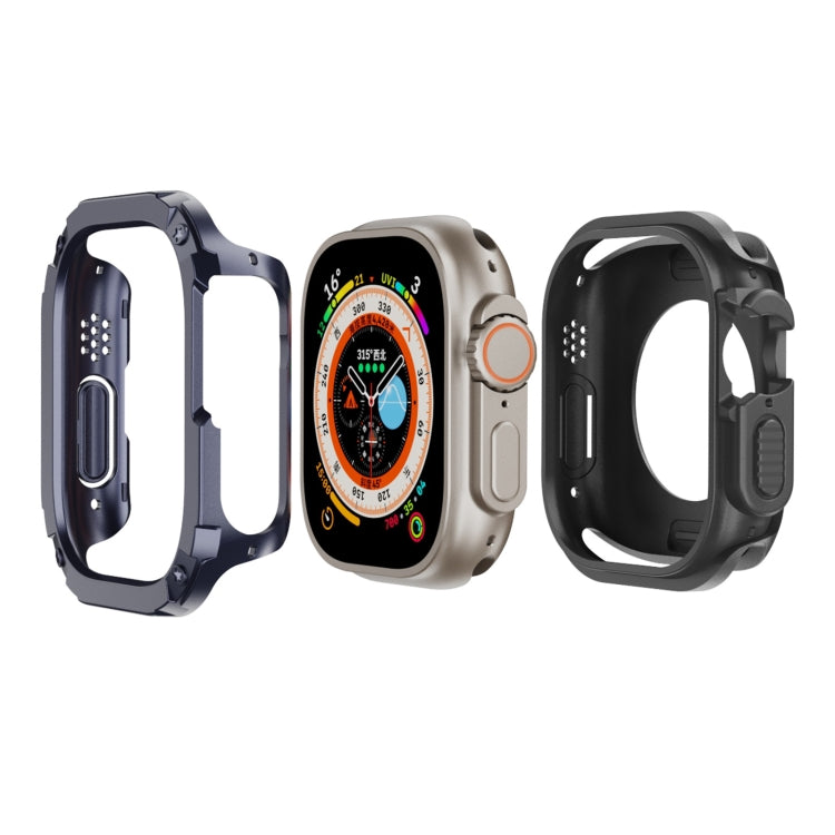 2-in-1 PC Hybrid TPU Armor Watch Case, For Apple Watch Series 6 / 5 / 4 / SE 44mm, For Apple Watch Series 6 / 5 / 4 / SE 40mm, For Apple Watch Ultra 3 / 2 / 1 49mm, For Apple Watch Series 9 / 8 / 7 45mm, For Apple Watch Series 9 / 8 / 7 41mm