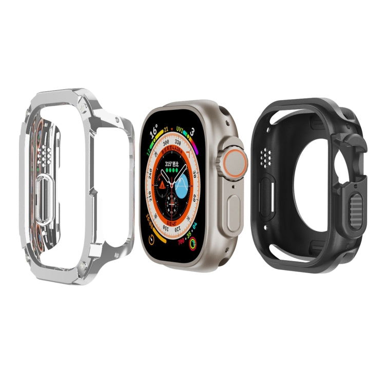 2-in-1 PC Hybrid TPU Armor Watch Case, For Apple Watch Series 6 / 5 / 4 / SE 44mm, For Apple Watch Series 6 / 5 / 4 / SE 40mm, For Apple Watch Ultra 3 / 2 / 1 49mm, For Apple Watch Series 9 / 8 / 7 45mm, For Apple Watch Series 9 / 8 / 7 41mm