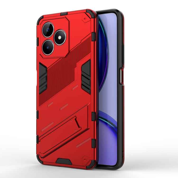 Punk Armor 2 in 1 PC + TPU Phone Case with Holder, For Realme 12 5G Global, For Realme 12+ 5G Global, For Realme 12 Pro 5G Global, For Realme C67 4G Global, For Realme 11 4G Global, For Realme C53 4G
