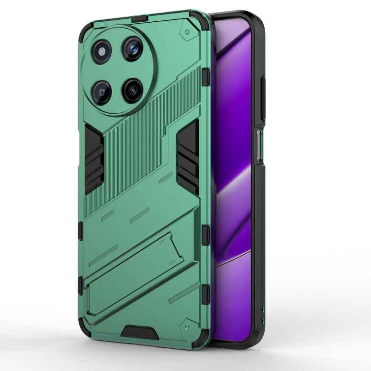 Punk Armor 2 in 1 PC + TPU Phone Case with Holder, For Realme 12 5G Global, For Realme 12+ 5G Global, For Realme 12 Pro 5G Global, For Realme C67 4G Global, For Realme 11 4G Global, For Realme C53 4G