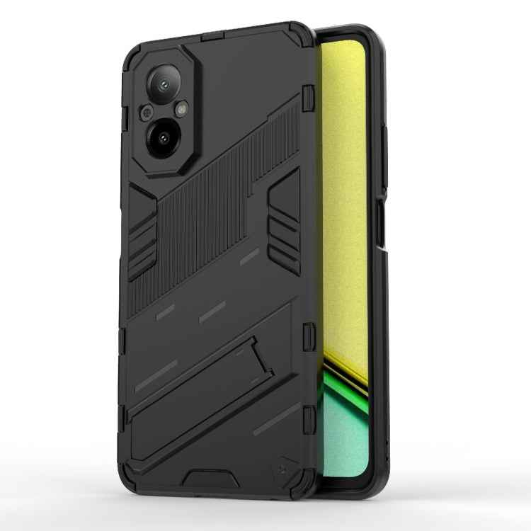 Punk Armor 2 in 1 PC + TPU Phone Case with Holder, For Realme 12 5G Global, For Realme 12+ 5G Global, For Realme 12 Pro 5G Global, For Realme C67 4G Global, For Realme 11 4G Global, For Realme C53 4G