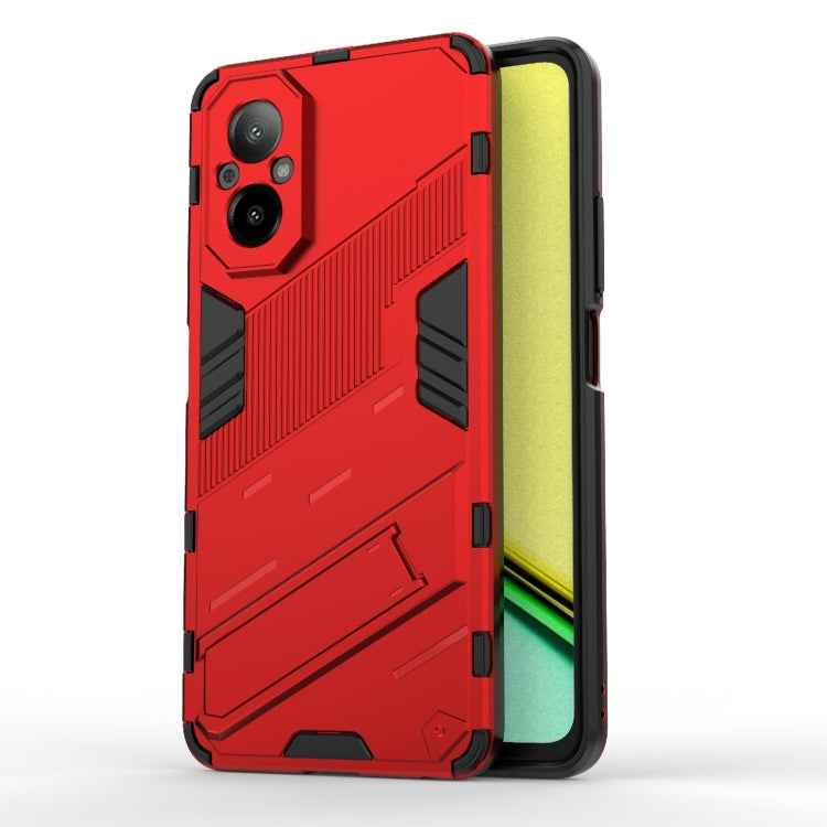 Punk Armor 2 in 1 PC + TPU Phone Case with Holder, For Realme 12 5G Global, For Realme 12+ 5G Global, For Realme 12 Pro 5G Global, For Realme C67 4G Global, For Realme 11 4G Global, For Realme C53 4G