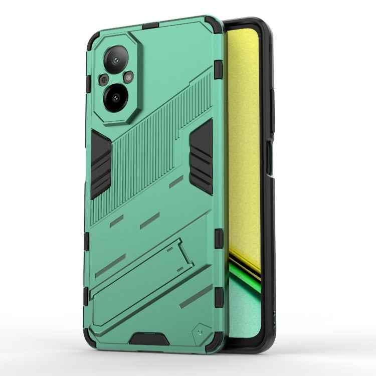 Punk Armor 2 in 1 PC + TPU Phone Case with Holder, For Realme 12 5G Global, For Realme 12+ 5G Global, For Realme 12 Pro 5G Global, For Realme C67 4G Global, For Realme 11 4G Global, For Realme C53 4G