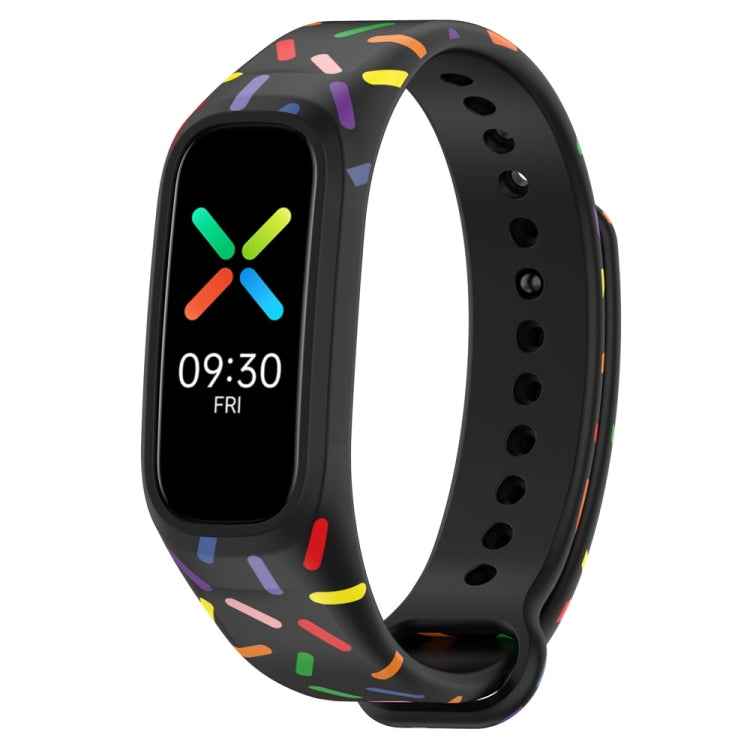Sports Rainbow Dots Silicone Watch Band, For OPPO Band