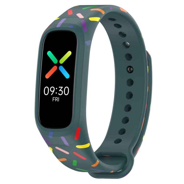 Sports Rainbow Dots Silicone Watch Band, For OPPO Band